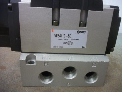 SMC PNEUMATIC SOLENOID VALVE VFS4110-5D 0.1-1.0MPa 21-26VCOIL NOB
