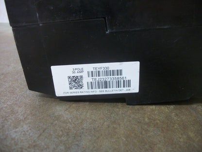 GE TEYF CIRCUIT BREAKER TEYF330 30AMP 480VOLT 3POLE