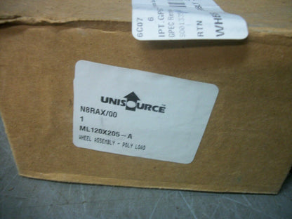 UNISOURCE FORK LIFT POLY LOAD WHEEL ML120X205-A NIB