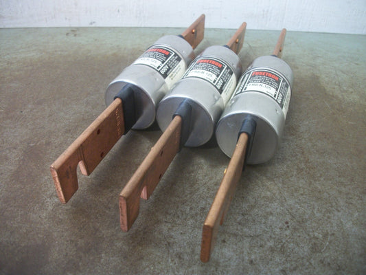 BUSSMANN LOT OF 3 FUSETRON FUSES FRS-R-125 125AMP 600VOLT
