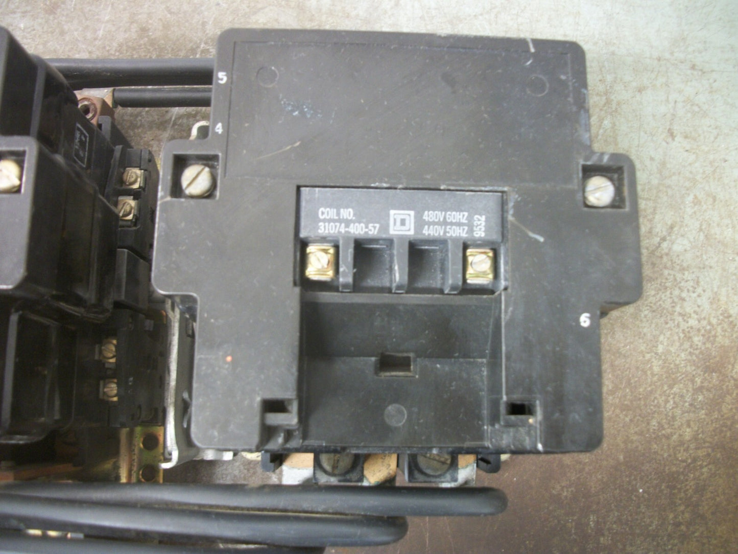 SQUARE D SIZE 3 REV MOTOR STARTER 8536SEO1 480VCOIL 3PH 600V 50HP