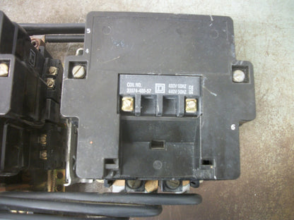 SQUARE D SIZE 3 REV MOTOR STARTER 8536SEO1 480VCOIL 3PH 600V 50HP