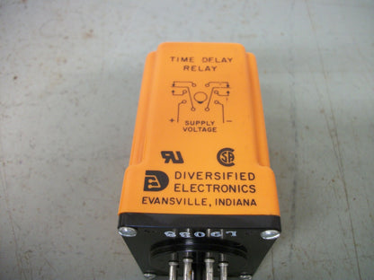 DIVERSIFIED ELECTRONICS TIME DELAY RELAY TUC-120-AKA-010 0.1-10SEC