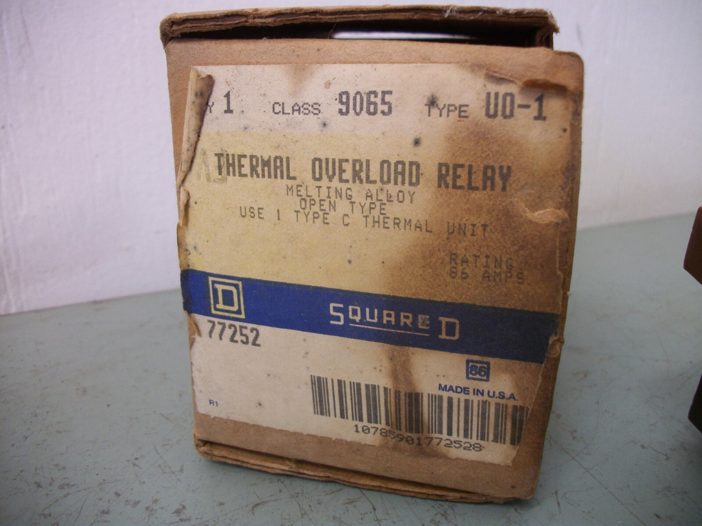 SQUARE D THERMAL OVERLOAD RELAY 9065UO1 86AMP NIB