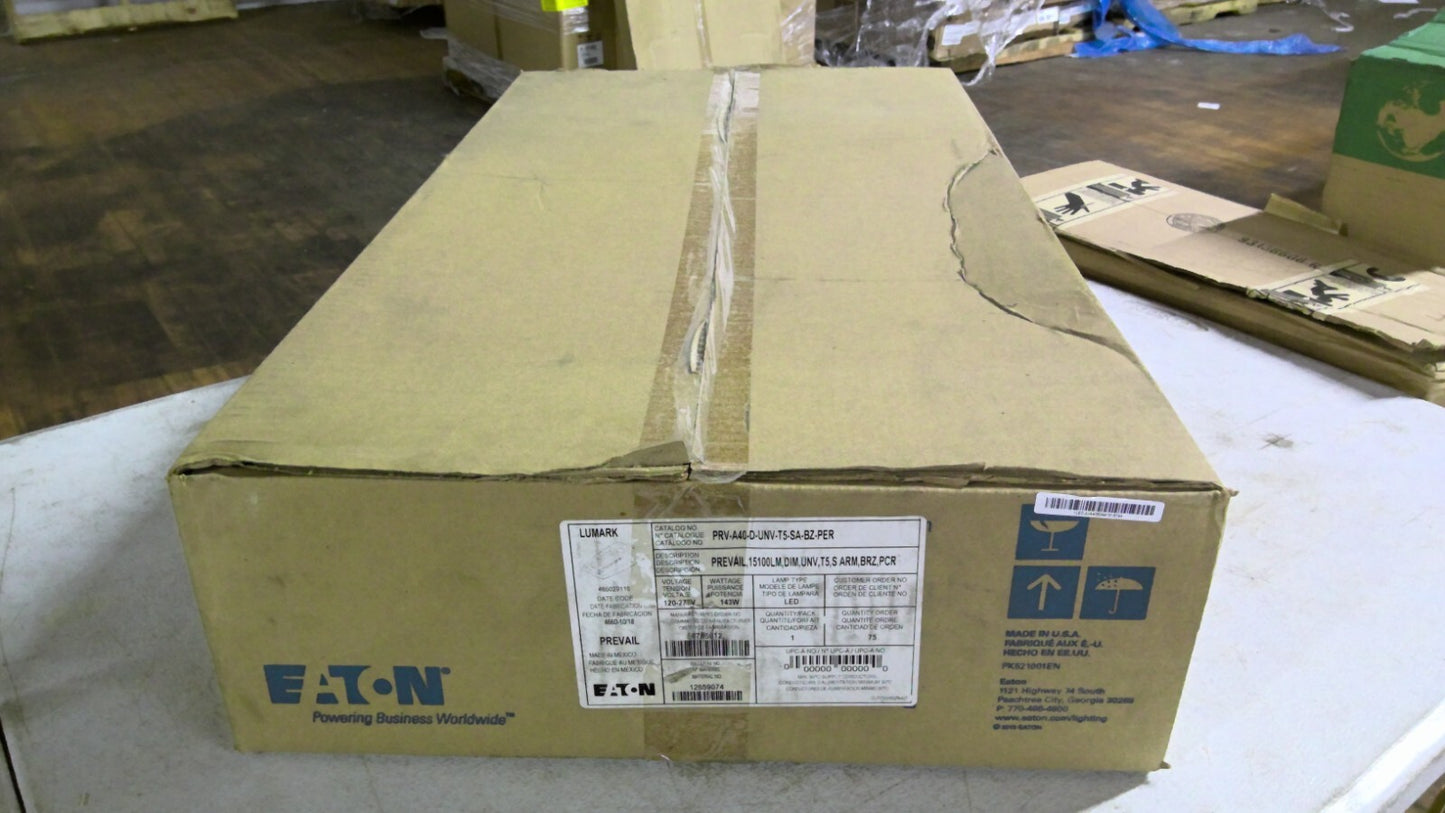 EATON LUMARK PREVAIL LED AREA LIGHT PRV-A40-D-UNV-T5-SA-BZ-PER NIB