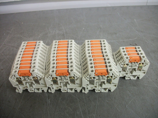 TELEMECANIQUE LOT OF 34 4mm2 DISCONNECT TERM BLOCKS AB1SC435U NOB