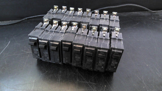 GE LOT OF 16 THQB CIRCUIT BREAKERS THQB1115 15AMP 240VOLT 1POLE