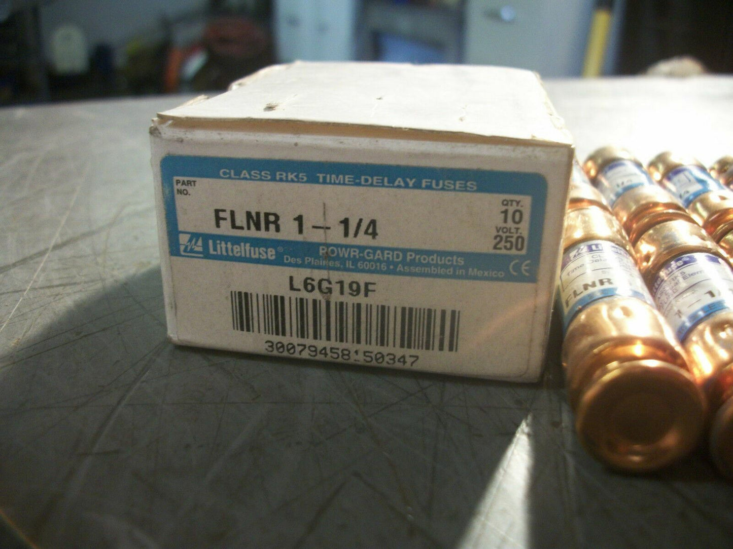 LITTELFUSE BOX OF 10 POWR-GARD FUSES FLNR1-1/4 1-1/4AMP 250VOLT NIB