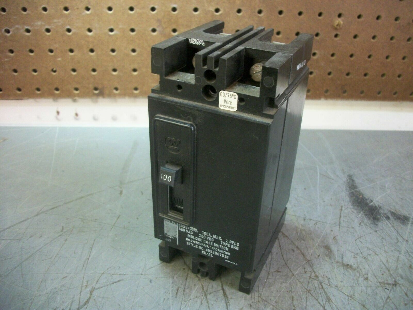 WESTINGHOUSE EHB CIRCUIT BREAKER EHB2100NL 100AMP 480VOLT 2POLE