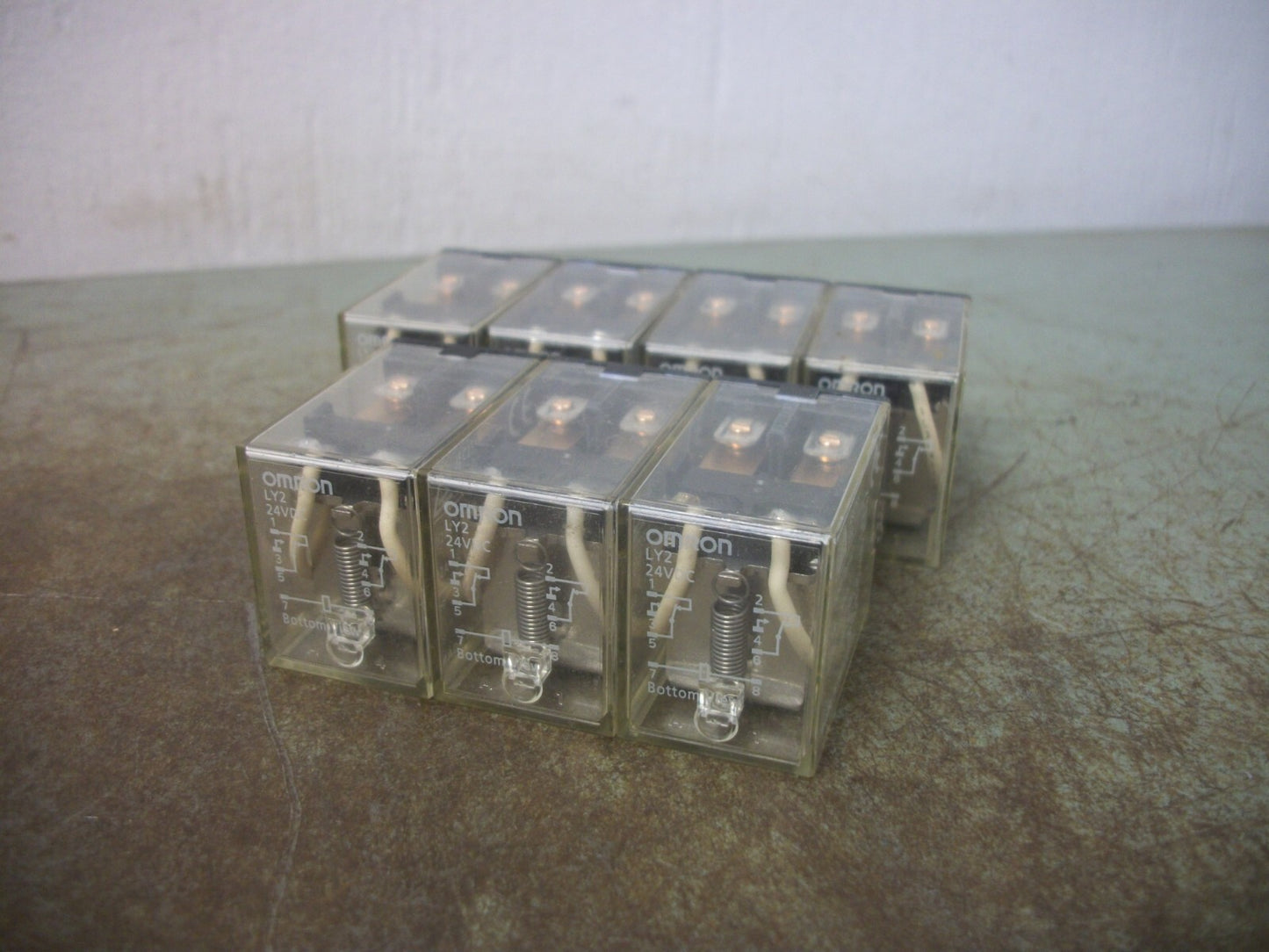 OMRON LOT OF 7 8-PIN DPDT RELAYS LY2 24VCOIL 10AMP