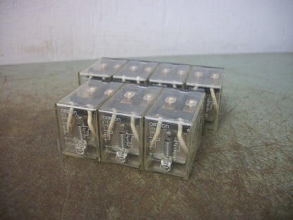 OMRON LOT OF 7 8-PIN DPDT RELAYS LY2 24VCOIL 10AMP