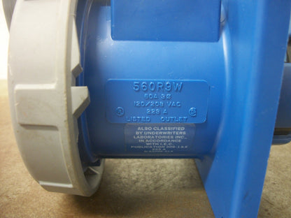 HUBBELL PIN & SLEEVE RECEPTACLE HBL560R9W 60AMP 120/208VOLT 3PH 3P+N+GRND