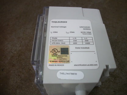 GE WHOLE HOUSE SURGE PROTECTOR THQLSURGE2 120/240VOLT 1PH 3W NOB