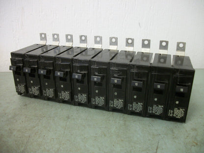 SIEMENS LOT OF 10 BL CIRCUIT BREAKERS B115 15AMP 240VOLT 1POLE