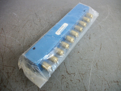 ALKON SERIES MQ 10-PORT PNEUMATIC MANIFOLD MQ22-4X6-10 NEW
