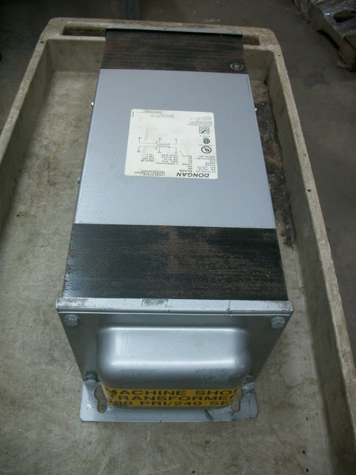 DONGAN 6KVA 3PH TRANSFORMER 63-0206 HV 480 LV 240