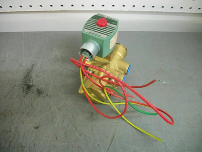 ASCO RED HAT 3/8" 4-WAY SOLENOID VALVE 8344G1 120VOLT 10-250PSI NOB