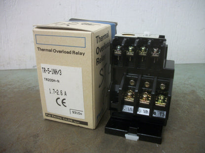 FUJI THERMAL OVERLOAD RELAY TR-5-1N/3 1.7-2.6AMP NIB