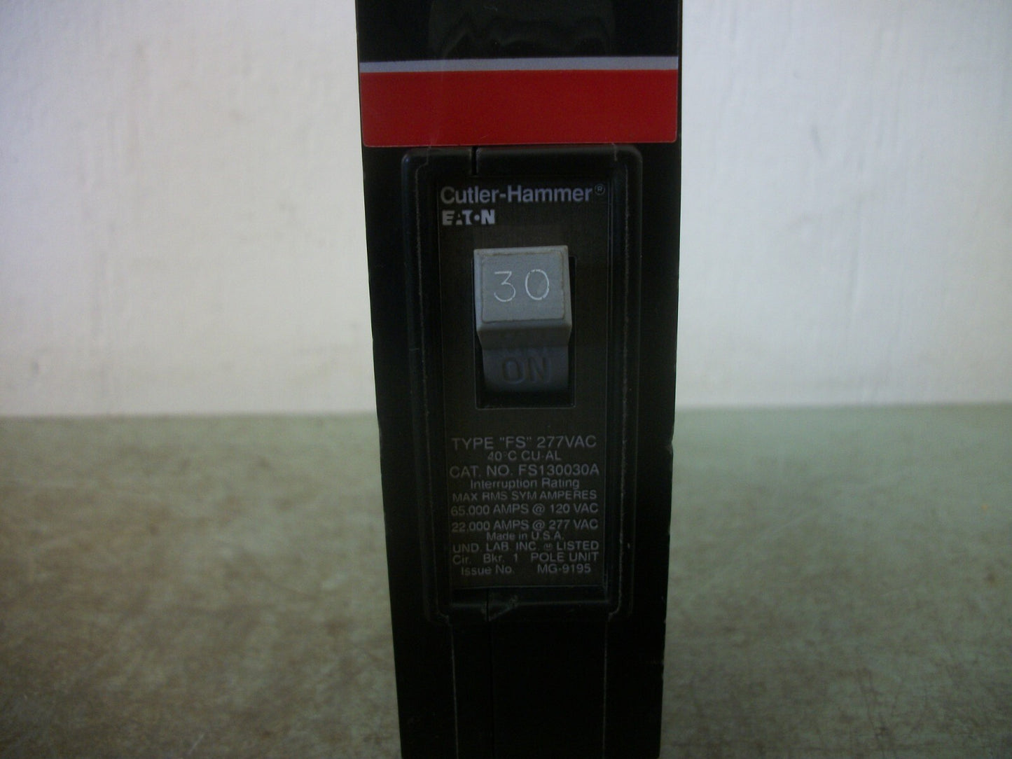 CUTLER-HAMMER FS CIRCUIT BREAKER FS130030A 30AMP 277VOLT 1POLE