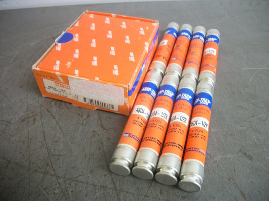 FERRAZ-SHAWMUT BOX OF 8 AMP-TRAP FUSES A6D4-1/2R 4-1/2AMP 600VOLT NIB