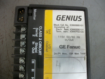 GE FANUC I/O 115VAC 8-POINT LOW LEAKAGE MODULE IC660EBD101K W/BLOCK IC660TSD100K