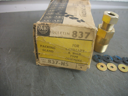 ALLEN-BRADLEY PACKING GLAND FOR CAPILLARY & BULB TYPE CONTROLS 837-N5 NIB