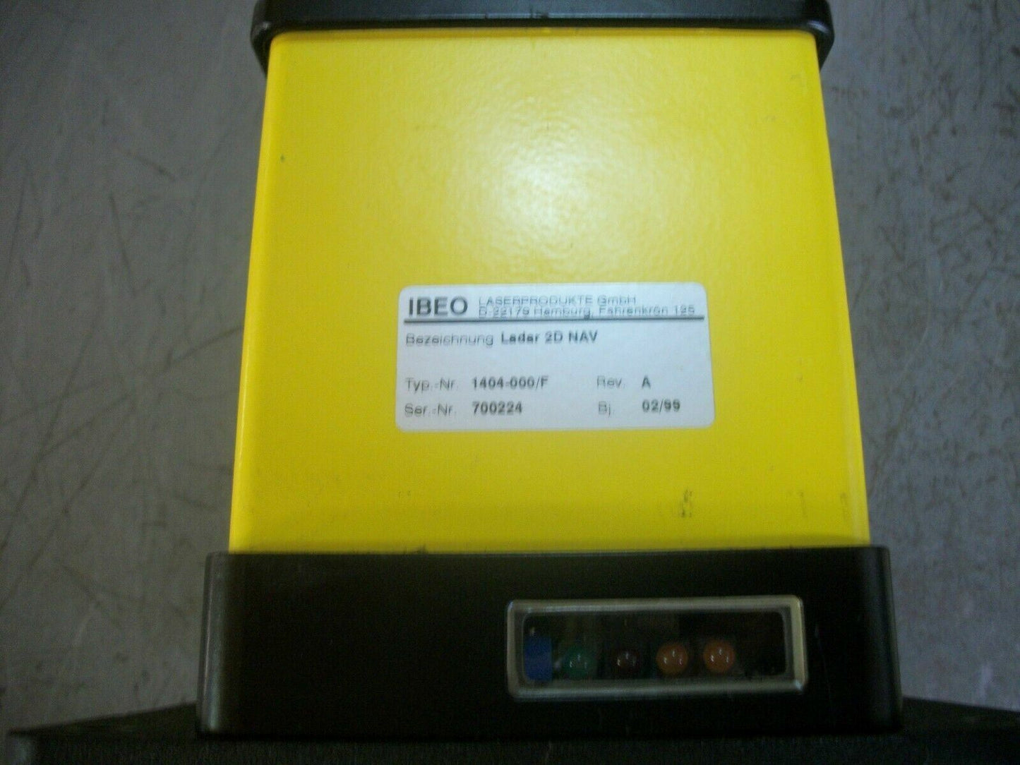 IBEO YELLOW LASER NAVIGATION METER LADAR 2D NAV 1404-000/F