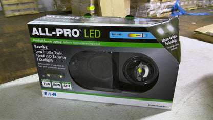 EATON ALL-PRO REVOLVE LOW PROFILE TWIN HEAD LED SECURITY FLOODLIGHT REV250F NIB