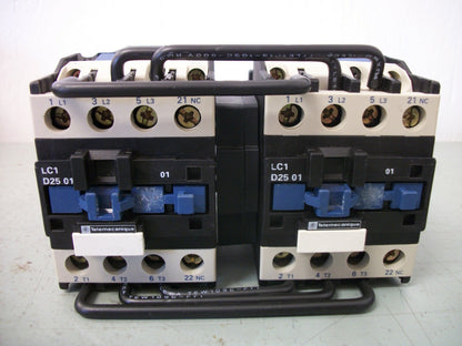 TELEMECANIQUE REV CONTACTOR LC2D2501U6 40AMP 240VCOIL 3PH 600V 20HP NOB