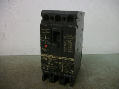 SIEMENS ITE E4-A ETI MOTOR CIRCUIT BREAKER E43A100 100AMP 480VOLT 3POLE CHIP NOB