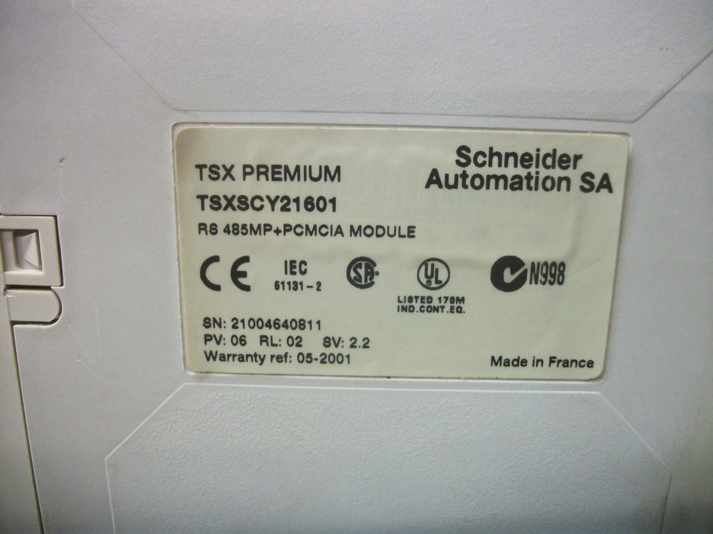 TELEMECANIQUE TSX PREMIUM 2-CHANNEL COMMUNICATION PLC MODULE TSXSCY21601