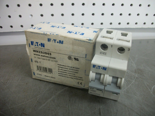CUTLER-HAMMER MINI CIRCUIT BREAKER WMZS2D03 3AMP 480VOLT 2POLE NIB