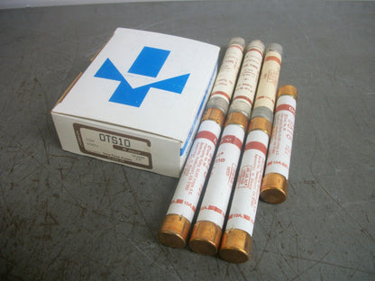 GOULD SHAWMUT BOX OF 7 ONE-TIME FUSES OTS10 10AMP 600VOLT NIB