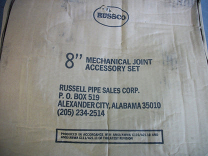 RUSSCO 8" MECHANICAL JOINT ACCESSORY KIT NIB