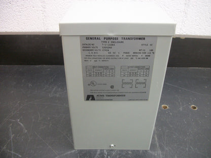 ACME 1KVA 1PH TRANSFORMER T-1-11683 HV 120X240 LV 12X24 NIB