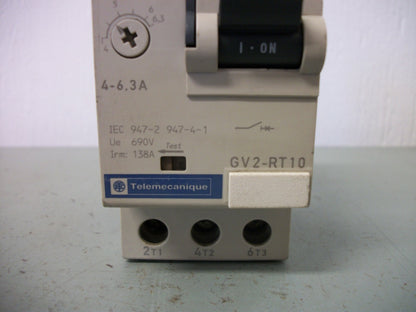 TELEMECANIQUE MOTOR CIRCUIT BREAKER GV2RT10 4-6.3AMP
