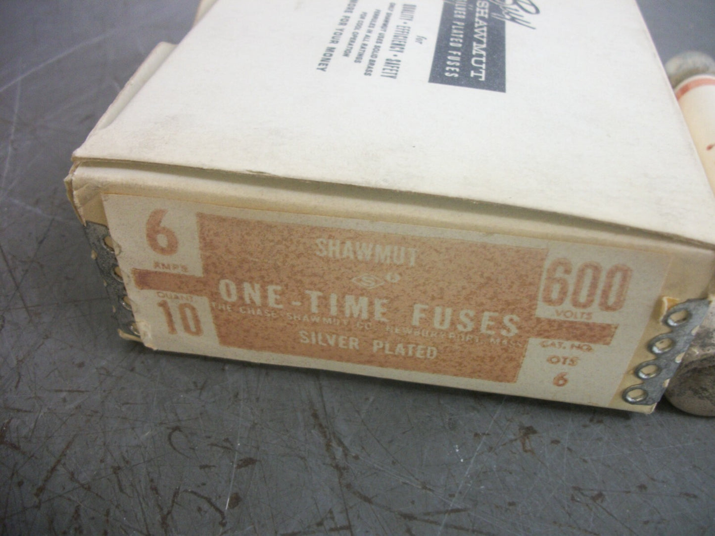 GOULD SHAWMUT BOX OF 6 ONE-TIME FUSES OTS6 6AMP 600VOLT NIB