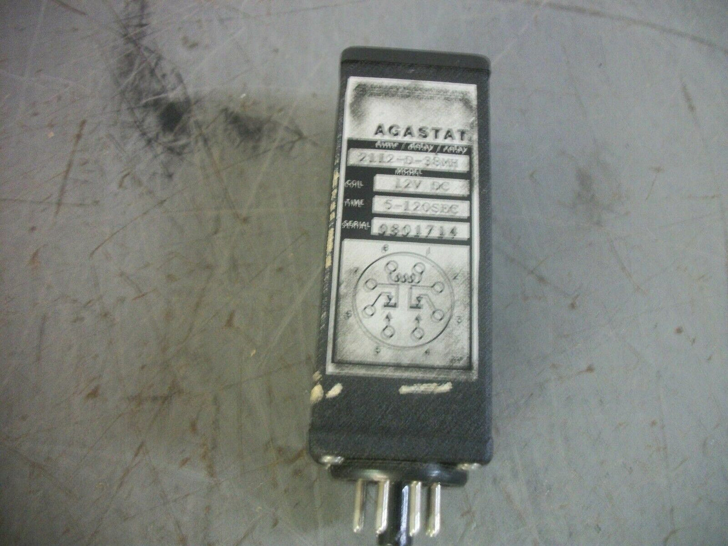 AGASTAT TIMING RELAY 2112-D-38MH 12VDC 5-120SEC NIB