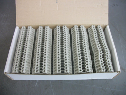 TELEMECANIQUE BOX OF 100 4mm2 SCREW CLAMP TERMINAL BLOCKS AB1VV435U NIB