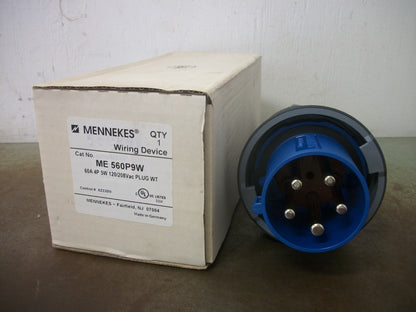 MENNEKES PIN & SLEEVE PLUG ME560P9W 60AMP 120/208VOLT 4P 5W NIB