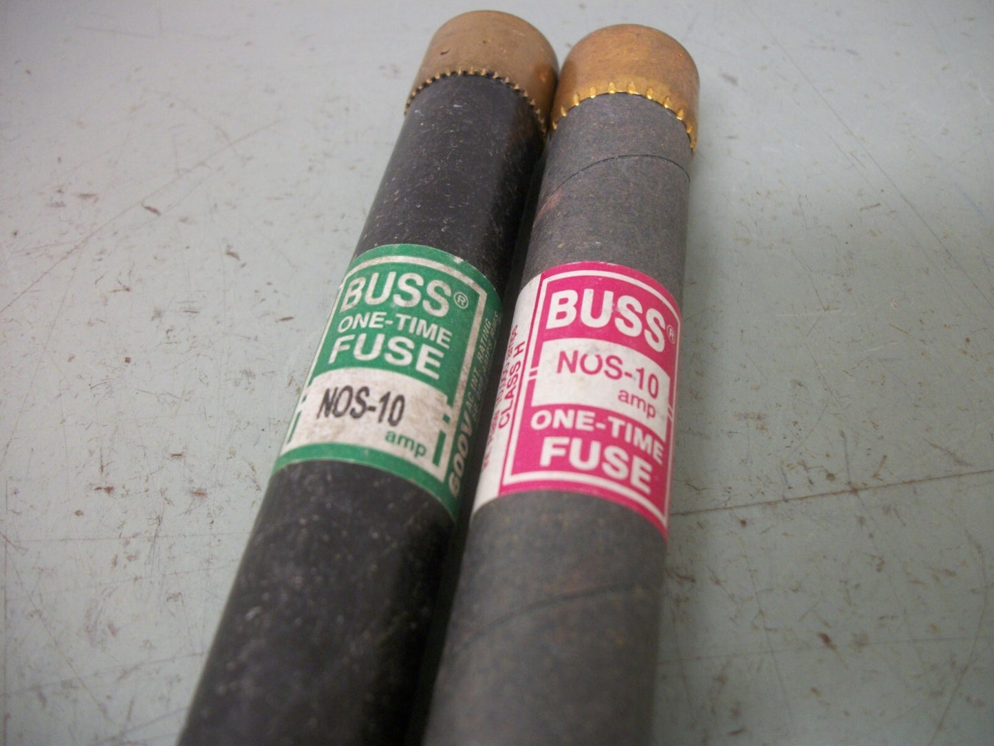 BUSSMANN LOT OF 2 ONE-TIME FUSES NOS10 10AMP 600VOLT