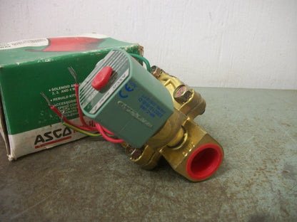 ASCO RED HAT 3/4" SOLENOID VALVE 8210G3 240VCOIL 5-150PSI 6.1WATT NIB