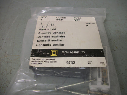 SQUARE D AUXILIARY CONTACT 9421VZ7 NEW