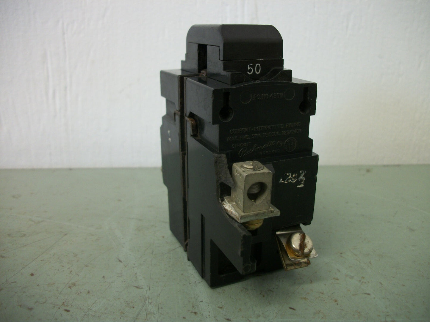 SIEMENS PUSHMATIC CIRCUIT BREAKER P250 50AMP 240VOLT 2POLE CHIPPED