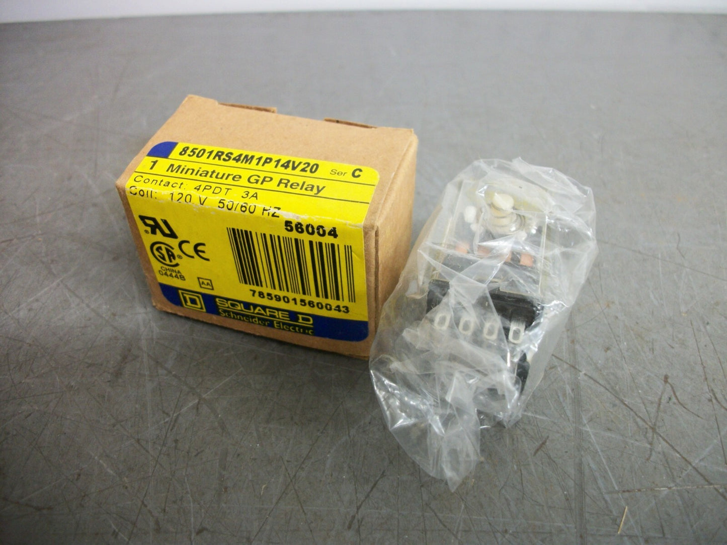 SQUARE D 4PDT MINI GP RELAY 8501RS4M1P14V20 120VCOIL 3AMP NIB