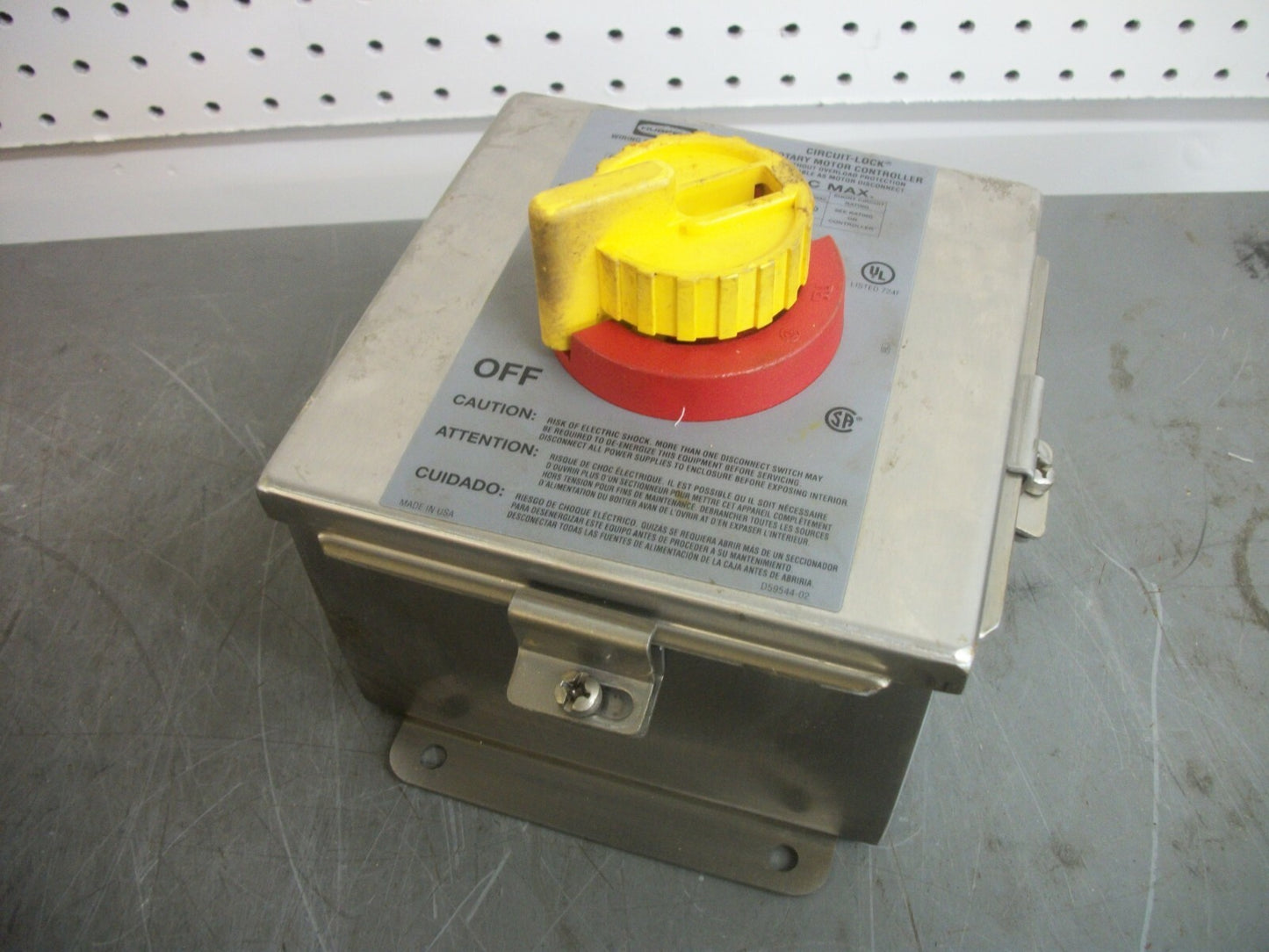 HUBBELL SS CIRCUIT-LOCK ROTARY MOTOR CONTROLLER HBL1 30AMP 600VOLT 3PH 20HP