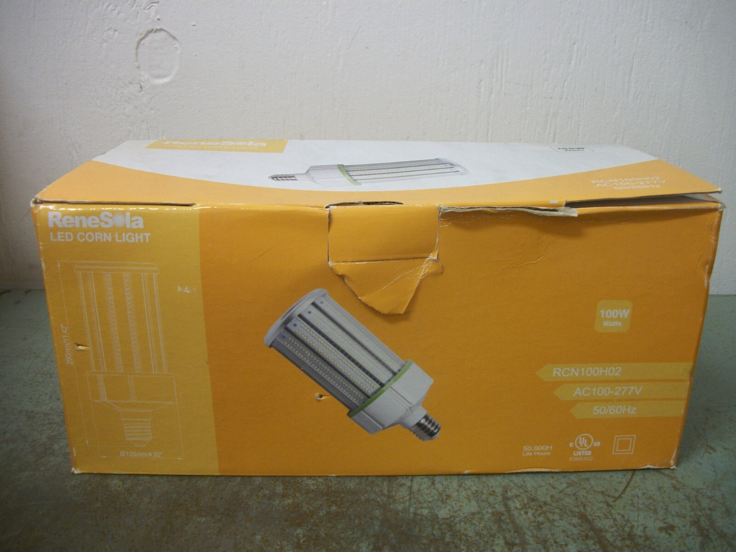RENESOLA 100W LED CORN LIGHT RCN100H0203 100-277VOLT 50,000 HOURS NIB