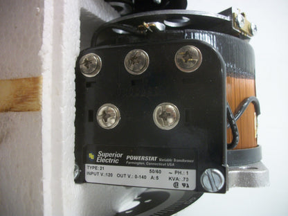 SUPERIOR ELECTRIC POWERSTAT TYPE 21 .70KVA VARIABLE AUTOTRANSFORMER NEW