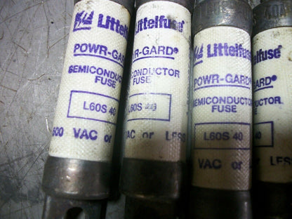 LITTELFUSE POWR-GARD BOX OF 10 SEMICONDUCTOR FUSES L60S 40 40AMP 600VOLT NIB
