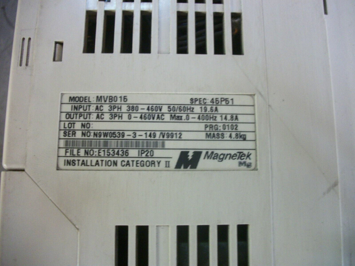MAGNETEK GPD 315 AC DRIVE MVB015 460VOLT 3PH 14.8AMP